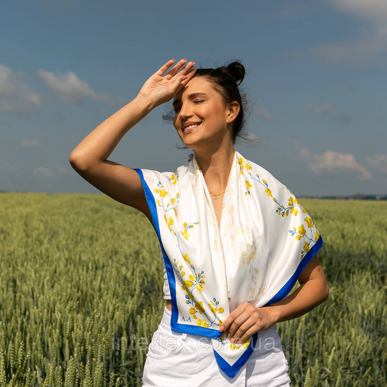 Хустка патріотична (атлас), фото 1