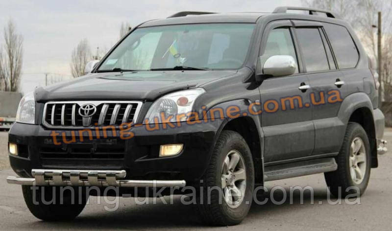 Захист переднього бампера Вус з іклами D70 на Toyota Land Cruiser Prado 120 2002-2009