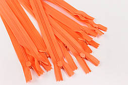 Блискавка потайна морквяного кольору (довжина 50 см.) № МП 1-33