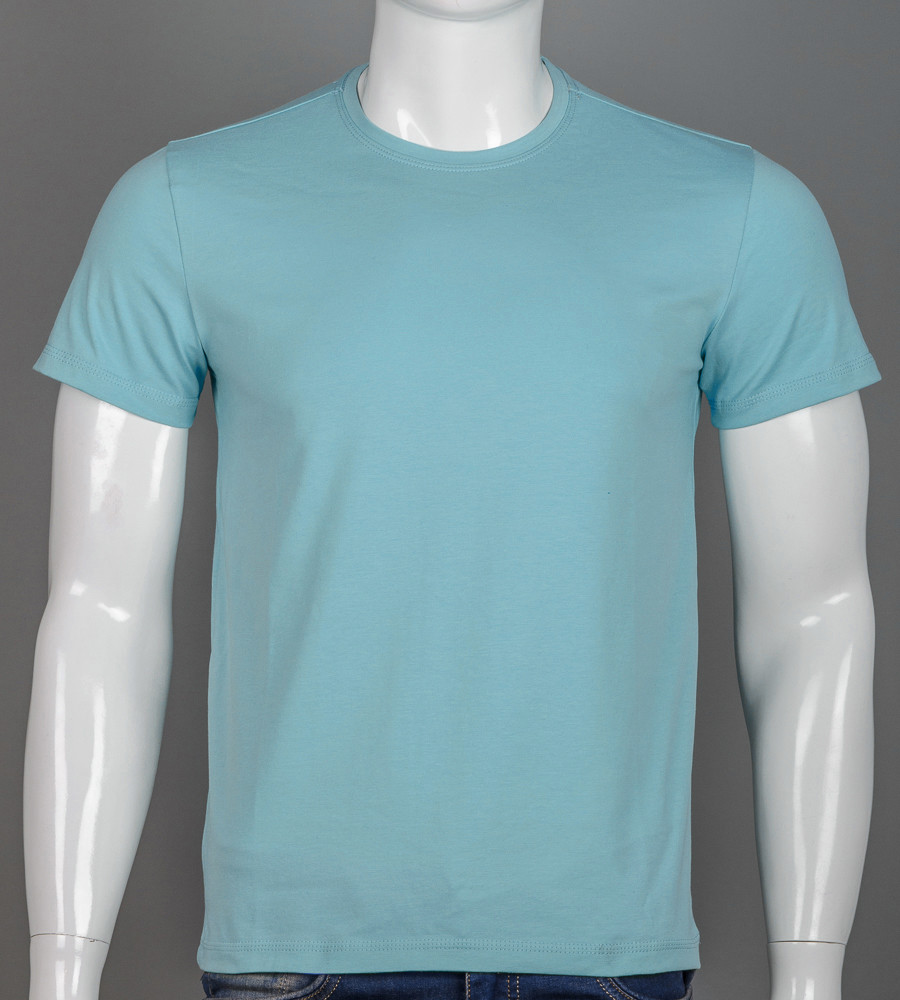 Футболка 100% Х/Б Однотонна Електрик 4300 м, L (1 шт.), фото 1