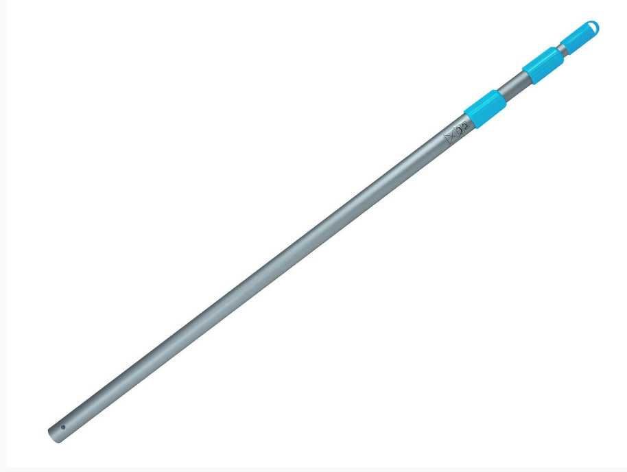 Телескопічна алюмінієва ручка-тримач для сачків та щіток та спеціалізованих насадок, призначених для очищення басейнів.  Довжина: