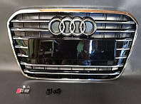Решетка радиатора Audi A6 C7 2011-2014 стиль S6 (Black/Chrome)