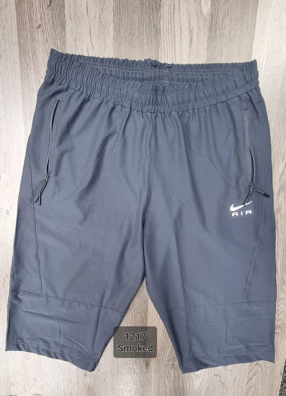 Чоловічі брендові подовжені спортивні шорти Nike (Найк), чоловічі повсякденні сірі. Чоловічий одяг, фото 1