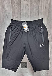 Чоловічі брендові подовжені спортивні шорти Nike (Найк), чоловічі повсякденні чорні. Чоловічий одяг