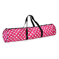 Чехол-сумка для коврика для йоги и фитнеса, Profi 68 см Розово-белый