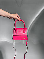 Женская сумка Jacquemus Le Chiquito Mini Pink (розовая) KIS23020 красивая элегантная сумочка на длинном ремне