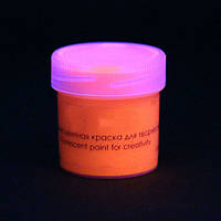 Флуоресцентная краска для декора ALTEY 20 гр Оранжевая. Краска светящаяся при ультрафиолете оранжевый