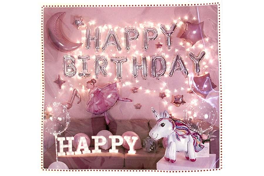 Набір декору з повітряних куль на день народження, Єдиноріг, T-8939