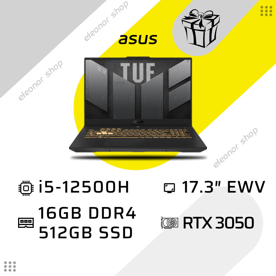 Ноутбук ASUS TUF Gaming F17 i5-12500H/16GB/512 RTX3050 144Hz FX707ZC4-HX008