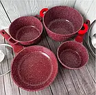 Набір круглих каструль та сковорідка (10 предметів) НК 310, фото 3