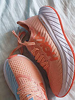 Женские кроссовки Hoka Carbon X3 Peach (персиковые с голубым) красивые легкие городские кроссы КД239 тренд