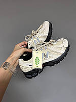 Женские кроссовки NEW BALANCE 1906R BEIGE / BLACK premium (бежевые с черным) красивые модные Sn0624 vkross