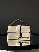 Женская подарочная мини сумка клатч Jacquemus Le Bambino Beige (бежевая) KIS23012 красивая стильная деловая