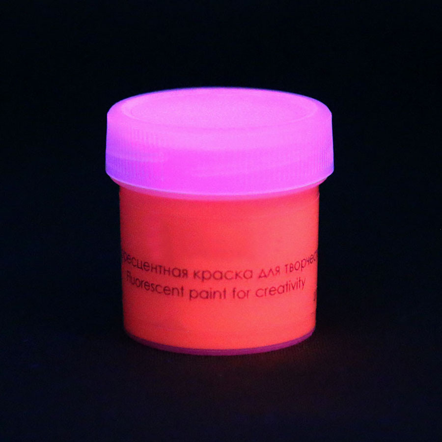 Флуоресцентная краска для декора ALTEY 20 гр Красная. Краска светящаяся при ультрафиолете красный - фото 2 - id-p1886166193