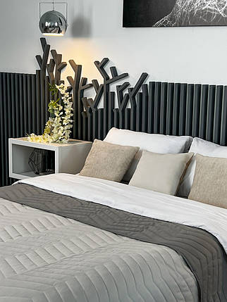 Покривало ArCloud 200*220 стьобане двокольорове, 3795_zigzag_rainy_day+elephant_skin, фото 1