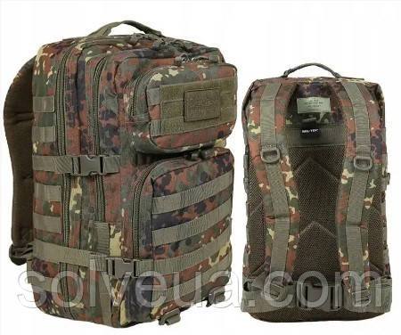 Тактичний рюкзак Mil-tec us assault 36л Флектарн (14002221).solve