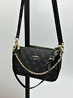 Женская сумка клатч Guess Mini Bag Black/Blue (черная) KIS17108 стильная удобная сумочка на длинном ремне