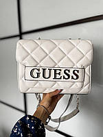 Женская подарочная сумка клатч Guess (белая) art091 стильная красивая c длинными ручками тренд