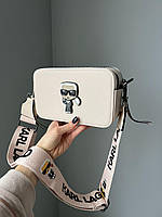Женская подарочная сумка клатч Karl Lagerfeld Milk (белая) AS202 креативная супермодная Карл Лагерфельд тренд