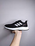 Чоловічі кросівки сітчасті легкі Adidas Black р41, фото 4