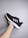 Чоловічі кросівки сітчасті легкі Adidas Black р41, фото 3