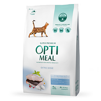 Сухой корм Optimeal с высоким содержанием трески для взрослых кошек 4 кг