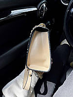 Женская сумка клатч Gucci (бежевая) art0132 подарочная очень красивая стильная сумочка на длинной цепочке