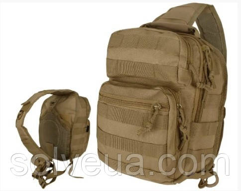 Рюкзак тактичний однолямовий Mil-tec 10 л 14059105 койот.solve