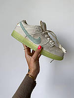 Женские кроссовки Nike SB Dunk Low Pro Neon (белые с зеленым) классные кроссы НЕОН светятся в темноте 2681