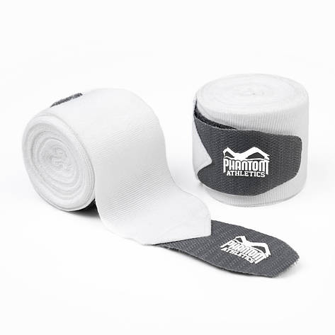 Бинти для боксу Phantom Impact White 400cm. (4м.), фото 1