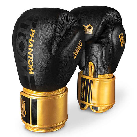 Боксерські рукавиці Phantom APEX Black/Gold 12 унцій, фото 1