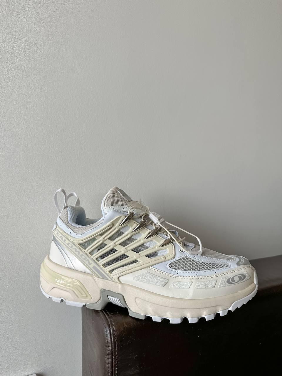Чоловічі кросівки Salomon Acs Pro Adv Beige (бежеві) гарні спортивні демісезонні в моноколірі SLM02 топ