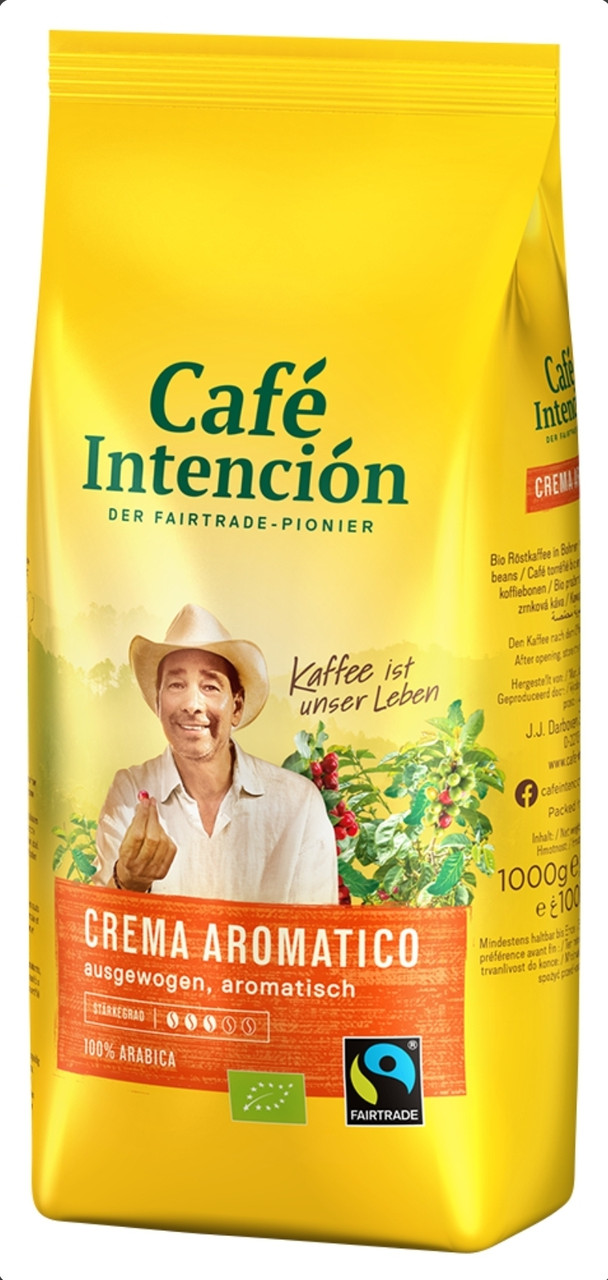 ОРИГІНАЛ! Кава в зернах J.J. Darboven Cafe Intencion Crema Aromatico 1кг, 100% Arabica