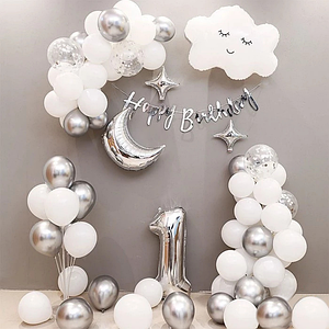 Фотозона з кульок Білі ночі | Для дівчинки