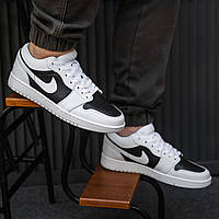 Мужские кроссовки Nike Air Jordan 1 Low Panda" (чёрно-белые) классные низкие спортивные кроссы ПАНДА 2024