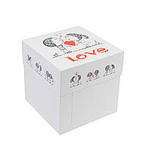Коробка 160х160х160 для бенто-торта "Love is.."