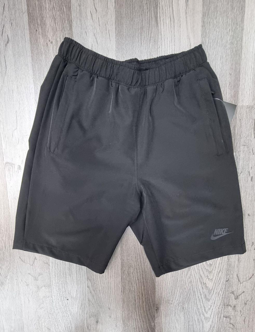Чоловічі брендові подовжені спортивні шорти Nike (Найк), чоловічі повсякденні чорні. Чоловічий одяг, фото 1