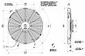 Вентилятор 14" (38 см), 24В, 120W тянучий, фото 4