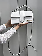 Женская подарочная мини сумка клатч Jacquemus Le Bambino White (белая) torba0180 красивая деловая Жакмюс