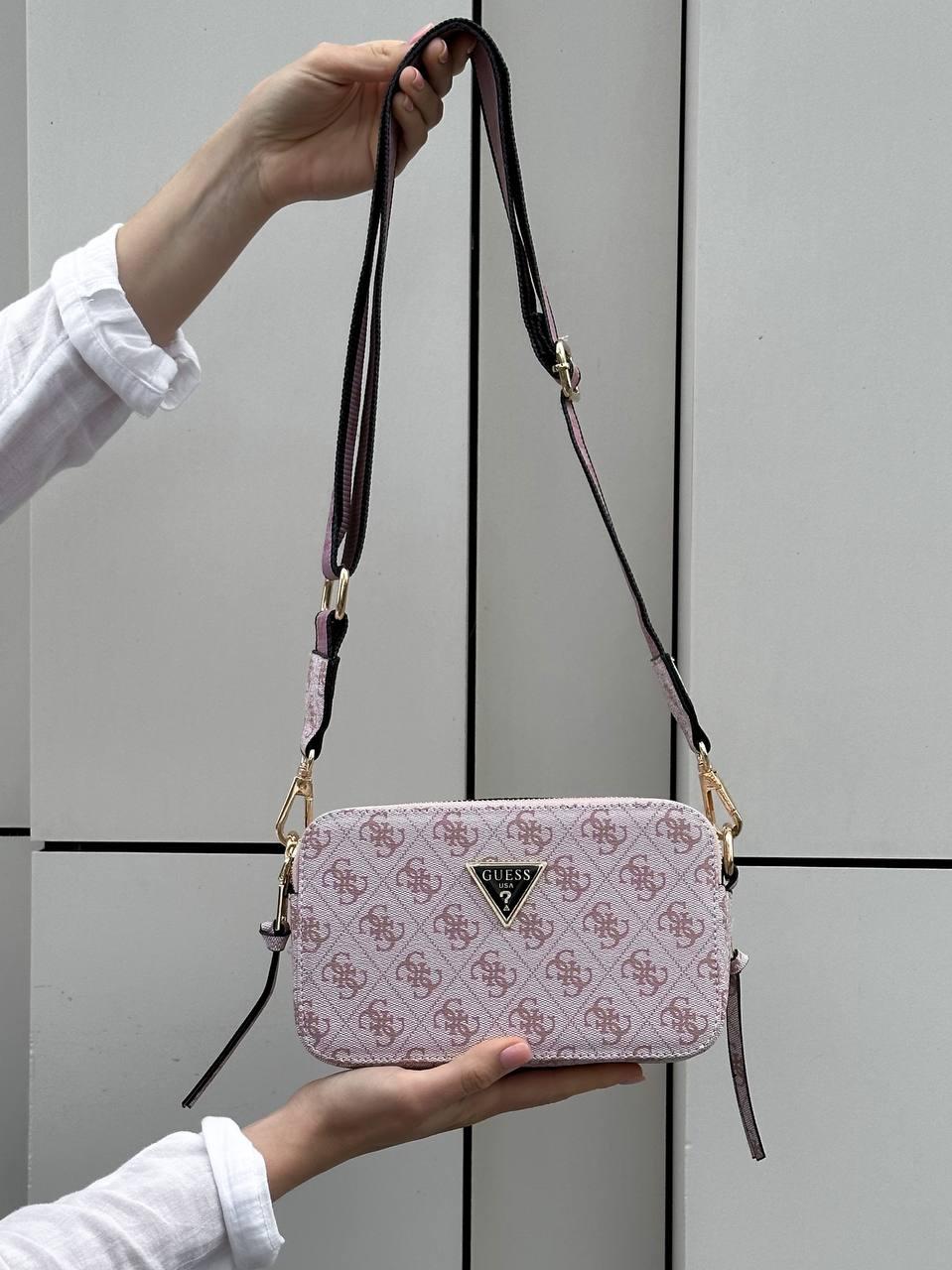 Жіноча подарункова сумка Guess The Snapshot Bag Light Pink (рожева) torba0181 стильна сумочка з екошкіри топ