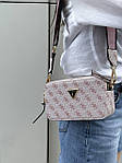 Жіноча подарункова сумка Guess The Snapshot Bag Light Pink (рожева) torba0181 стильна сумочка з екошкіри топ, фото 8