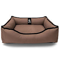 Лежак спальный для котов и собак 4-6 кг EGO Bosyak Waterproof S 65x55 со съемным чехлом Кофе с молоком