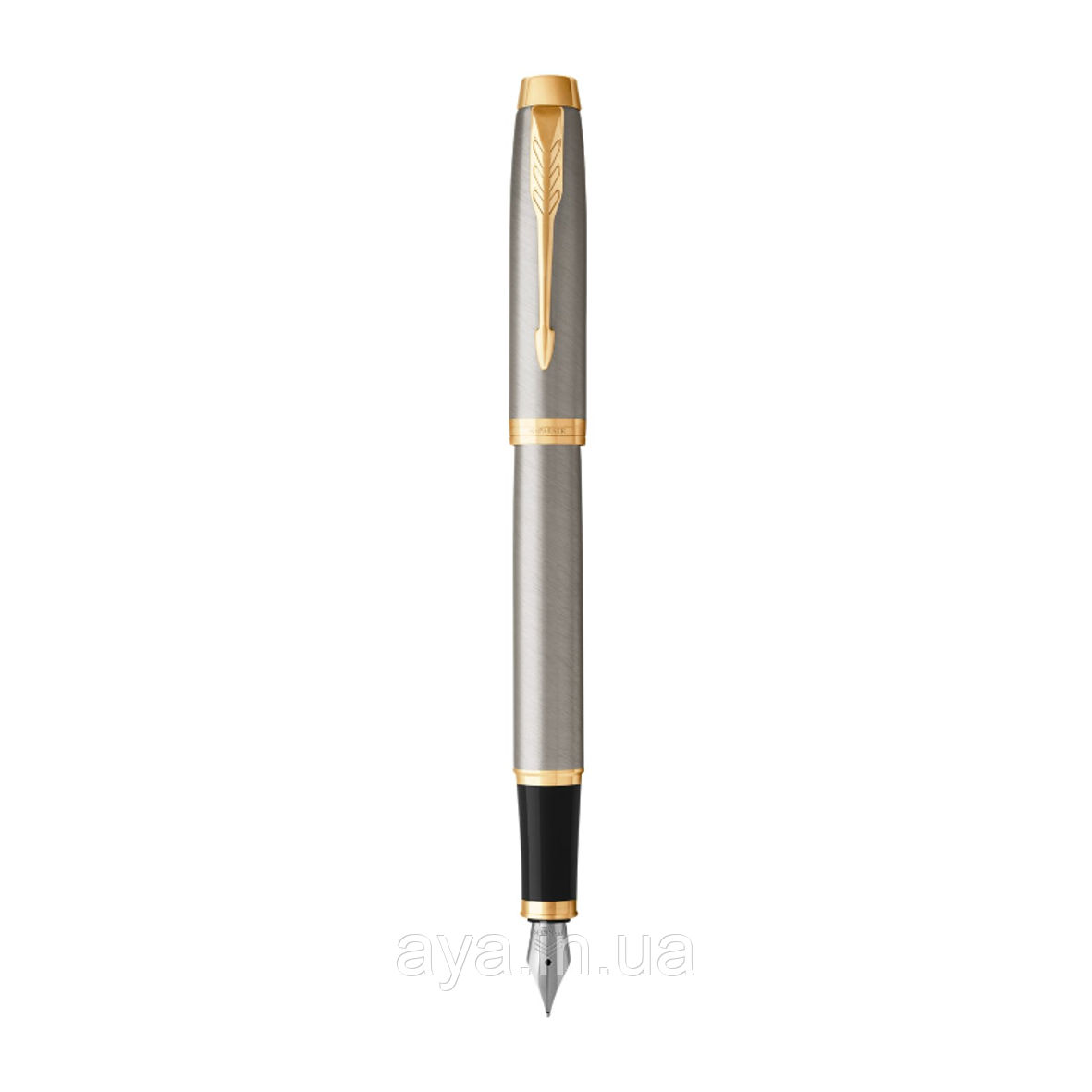 Перова ручка Parker IM (латунь з поліруванням, позолота, перо F, колір корпусу металік) 22 211
