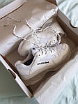 Жіночі кросівки Balenciaga Triple S Clear Sole Whit (білі) класні якісні повсякденні кроси 237 топ, фото 4