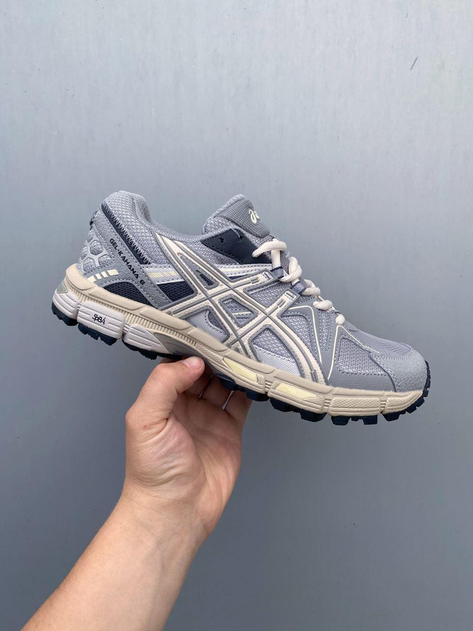 Чоловічі літні кросівки Asics Gel Kahana 8 (сірі з бежевим) якісні спортивні легкі кроси art0981 топ