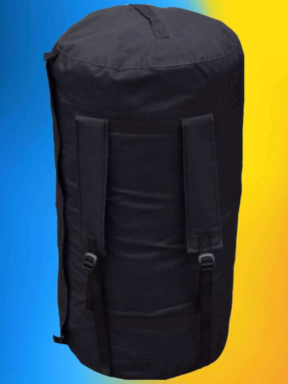 Баул на 120 літрів армійський. Сумка баул речовий військовий для содатів ЗСУ. Чорний, фото 1