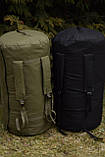 Баул на 120 літрів армійський. Сумка баул речовий військовий для содатів ЗСУ. Чорний, фото 10
