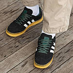 Чоловічі кросівки Adidas Samba Black (чорні) модні низькі кеди на товстій підошві 1354 Адідас топ, фото 9