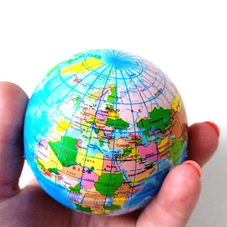 Іграшка м'ячик антистрес Карта світу сквіш ISHOWTIENDA, фото 2