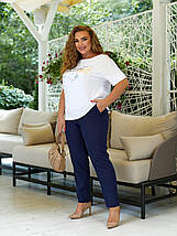 Легкий жіночий костюм, тканина "Льон" 48, 50, 52, 54, 56, 58, 60, 62 розмір 48, фото 5